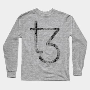 Tezos Proof of Stake Faded Distressed Big Long Sleeve T-Shirt